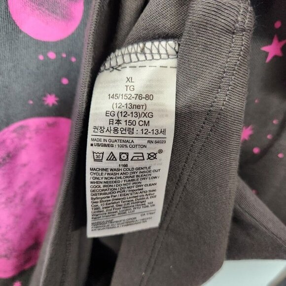 NWT Gap Kids Girls Space Graphic Tee in Gray Size XL - Picture 7 of 8